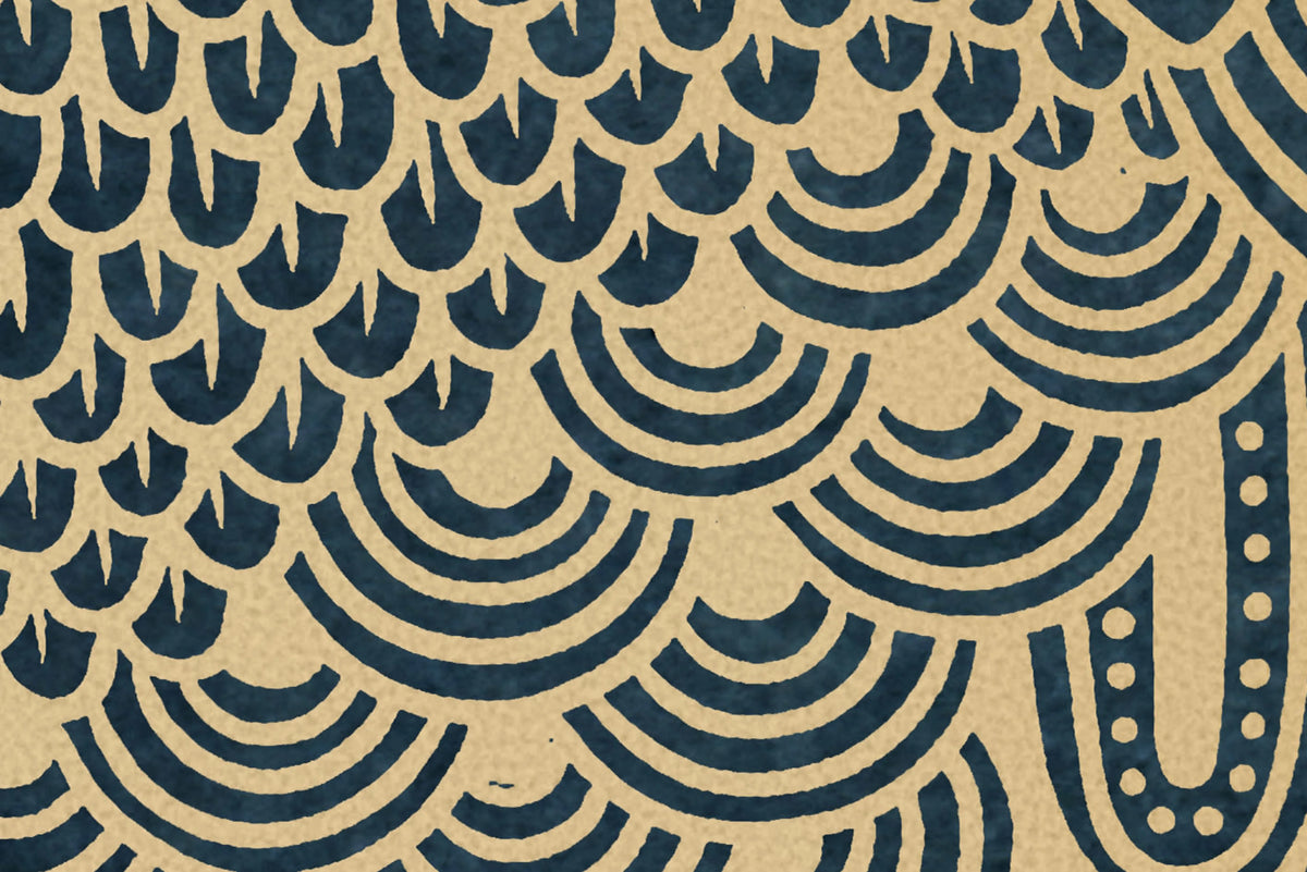 Golden Mountains, Dark Blue Mural Wallpaper - room preview 05
