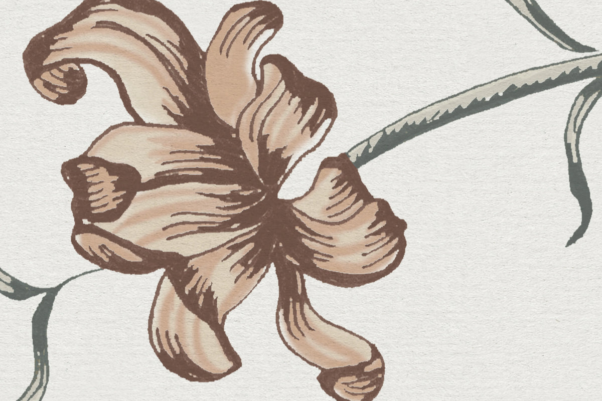 Flower Fall, Pearl Mural Wallpaper - room preview 05