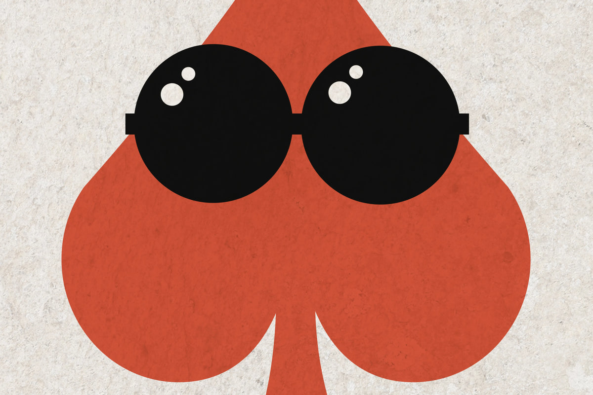Poker Face, Red Mural Wallpaper - room preview 05