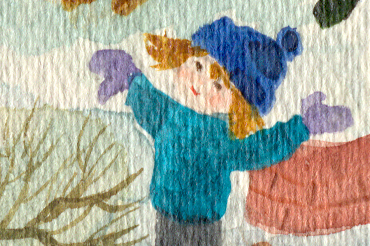 Friendly Town, Winter Mural Wallpaper - room preview 05