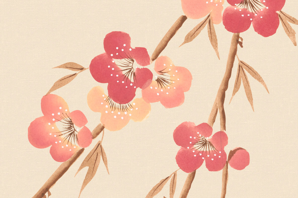 Spring Breeze, Peach Mural Wallpaper - room preview 05