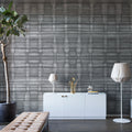Watery Wall, Gray Mural Wallpaper - room preview 05