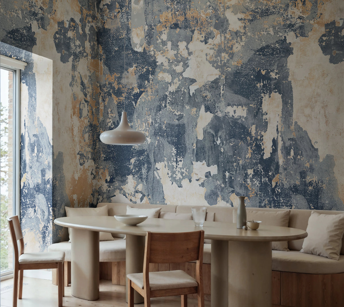 Battered Wall Mural Wallpaper - room preview 05