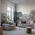 Bellewood, Black Toile Mural Wallpaper - room preview 05