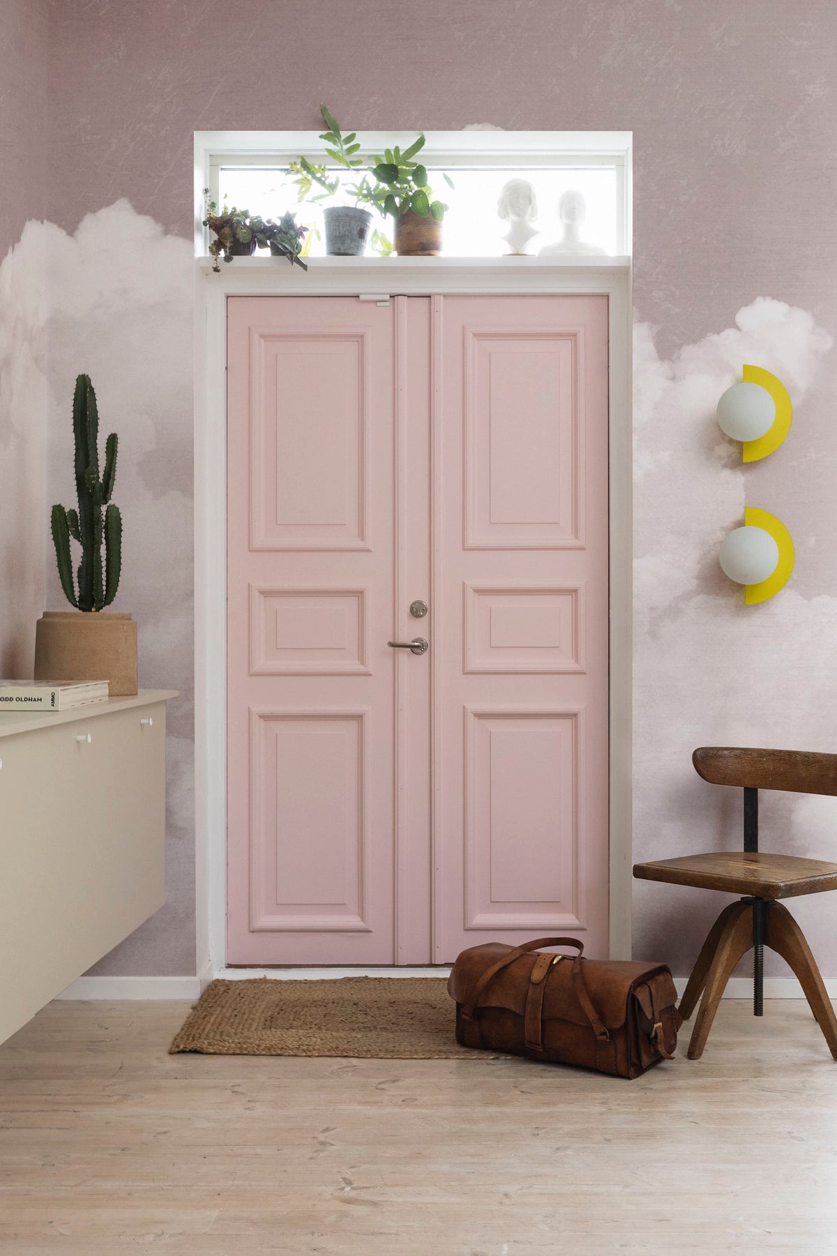 Cuddle Clouds, Pink Mural Wallpaper - room preview 05