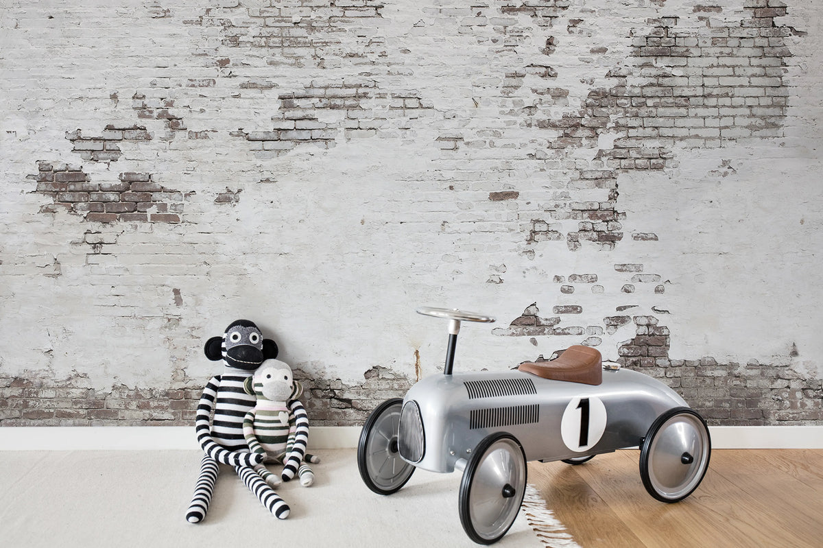 Industrial Ivory Mural Wallpaper - room preview 05