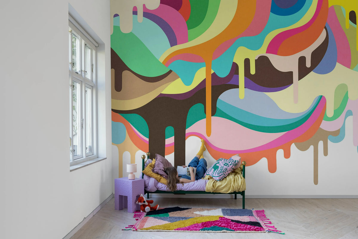 Dripping Ice Cream Mural Wallpaper - room preview 05