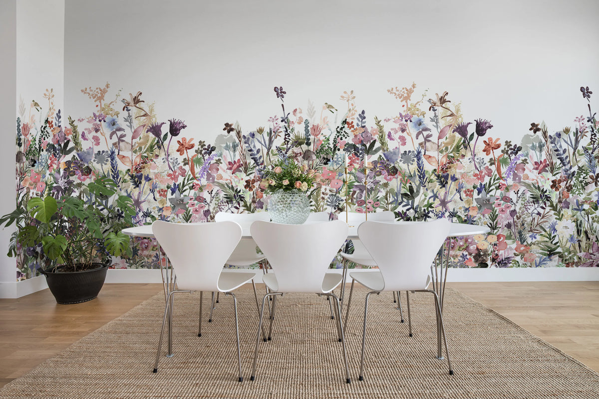 May Meadow, Pastel Mural Wallpaper - room preview 05
