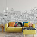 London Houses Mural Wallpaper - room preview 05