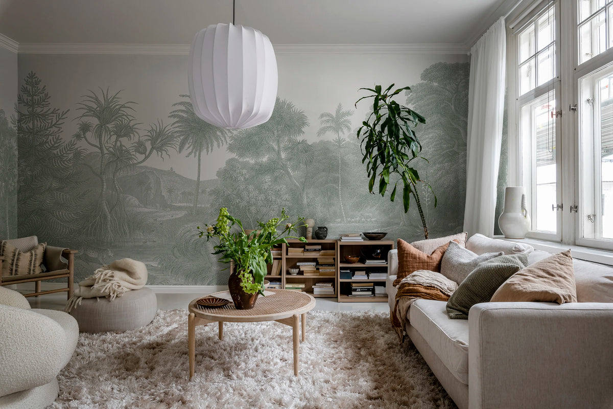 Jungle Land, Verdant Mural Wallpaper - room preview 05