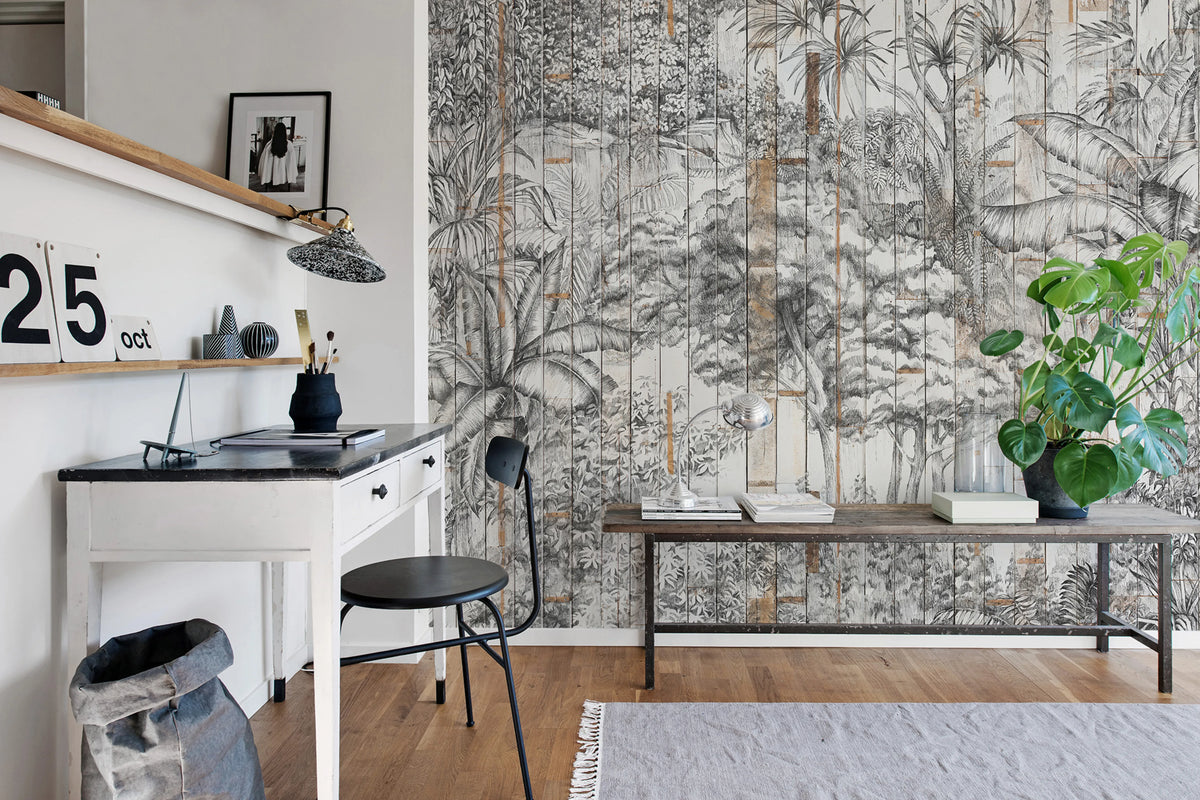 Secret Garden, Bali Boards Mural Wallpaper - room preview 05