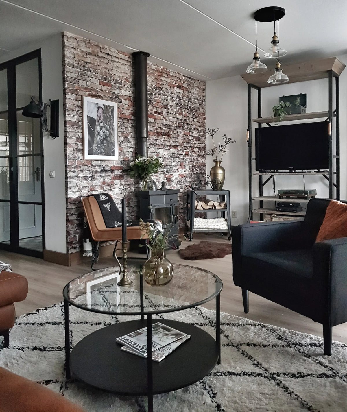 Brickwork Mural Wallpaper - room preview 05