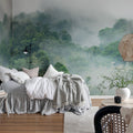 Misty Forest Mural Wallpaper - room preview 05