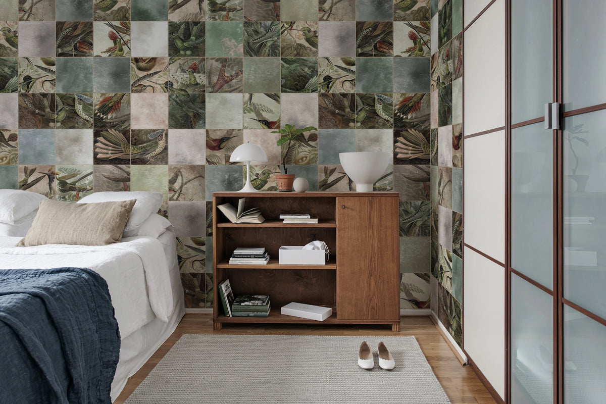 Birds of Paradise, Tiles Mural Wallpaper - room preview 05