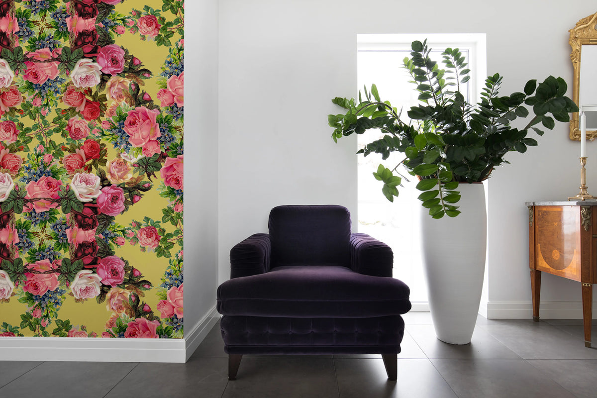 Floral Frida Mural Wallpaper - room preview 05