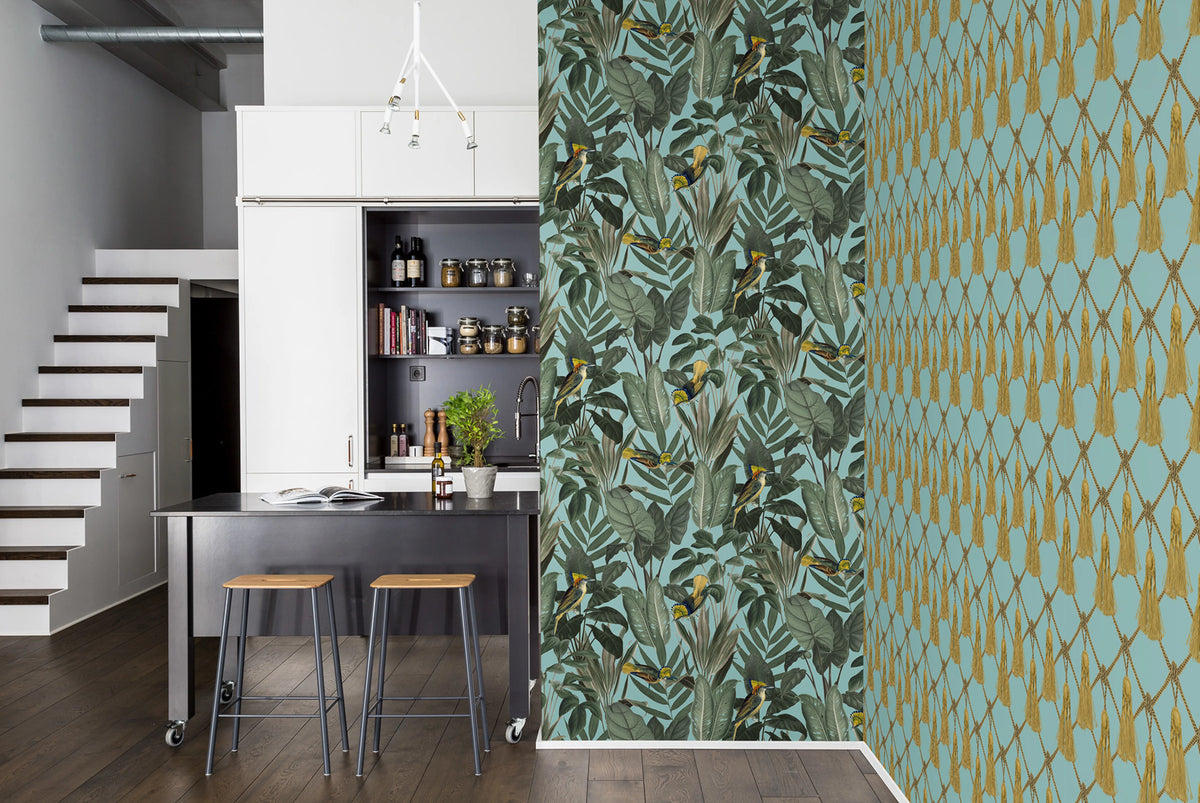 Yellow Bird Mural Wallpaper - room preview 05