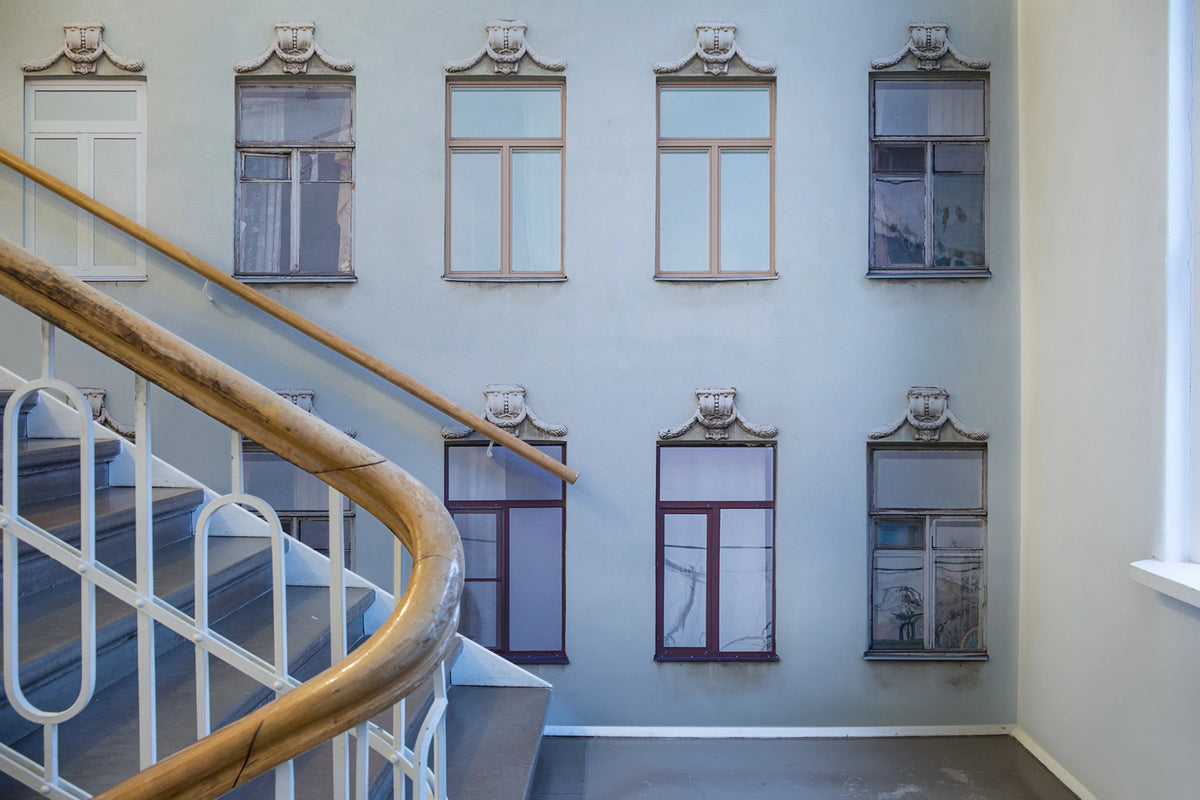 Window Row Mural Wallpaper - room preview 05