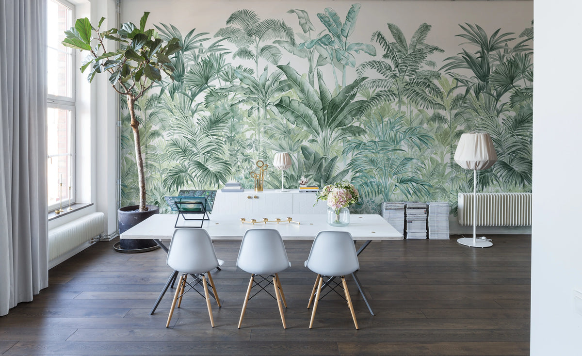 Pride Palms, Emerald Mural Wallpaper - room preview 05