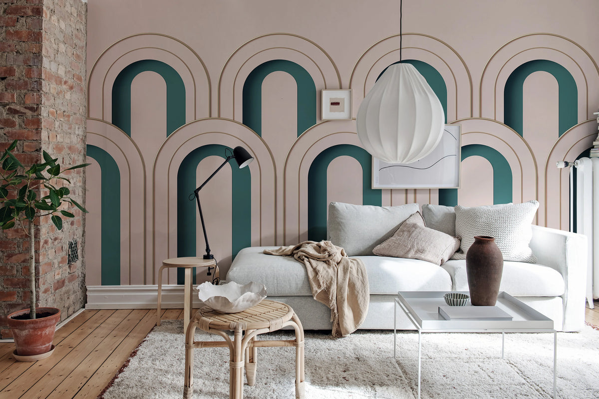 Arch Deco Mural Wallpaper - room preview 05