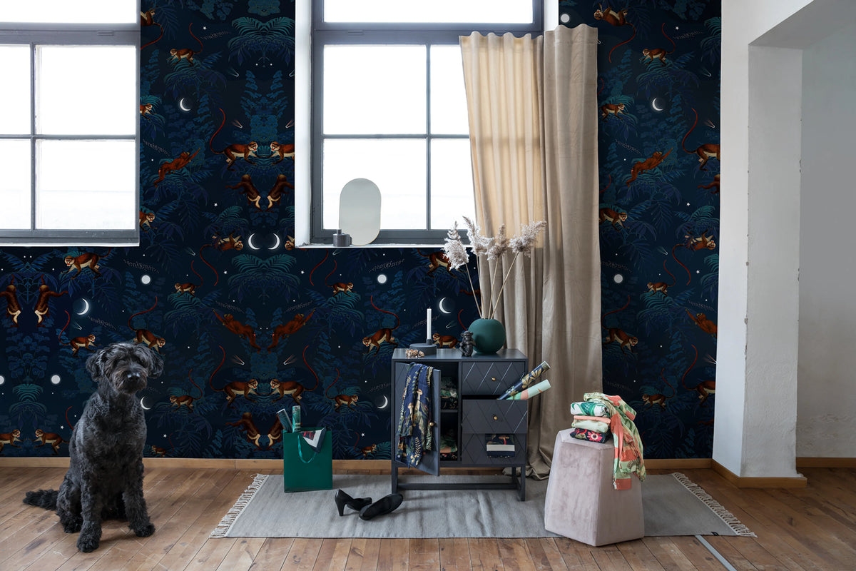 Space Monkey Mural Wallpaper - room preview 05