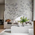Chinoiserie Chic, Pearl Gray Mural Wallpaper - room preview 05