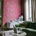Chinoiserie Chic, Fuchsia Mural Wallpaper - room preview 05