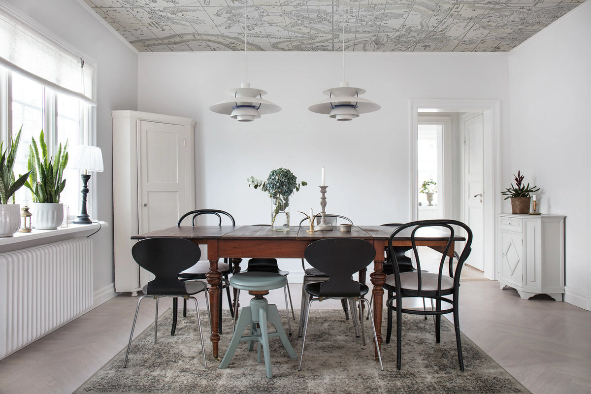 Star Map, White Mural Wallpaper - room preview 05