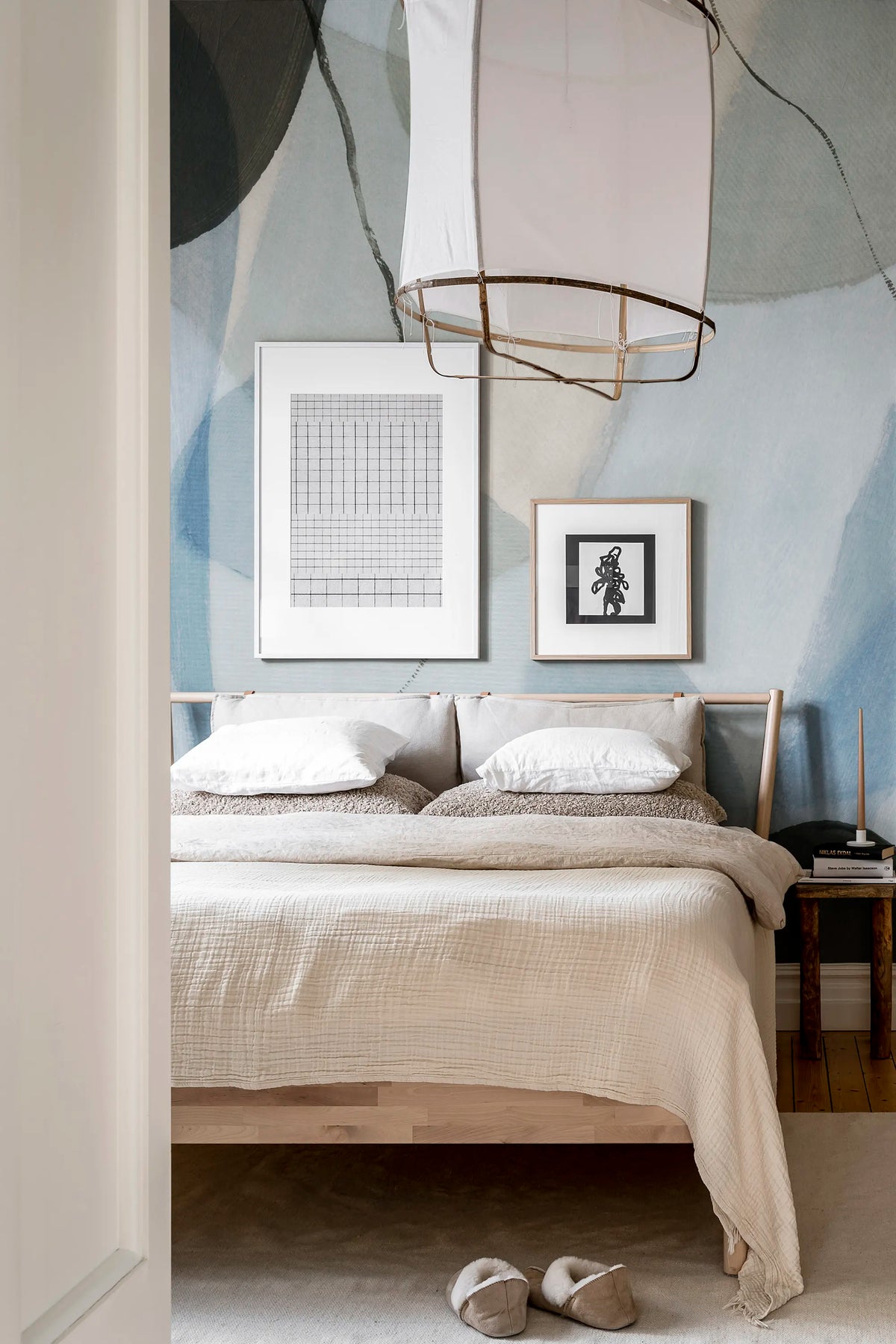 Asana, Ocean Blue Mural Wallpaper - room preview 05