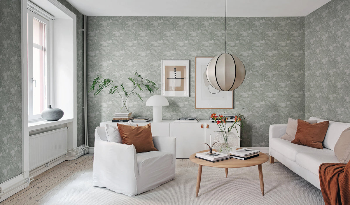 Saint Sebastian, Pistachio Mural Wallpaper - room preview 05