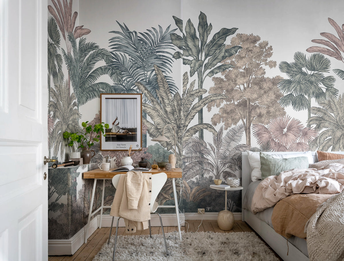 Tropical Bellewood, Bubblegum Mural Wallpaper - room preview 05