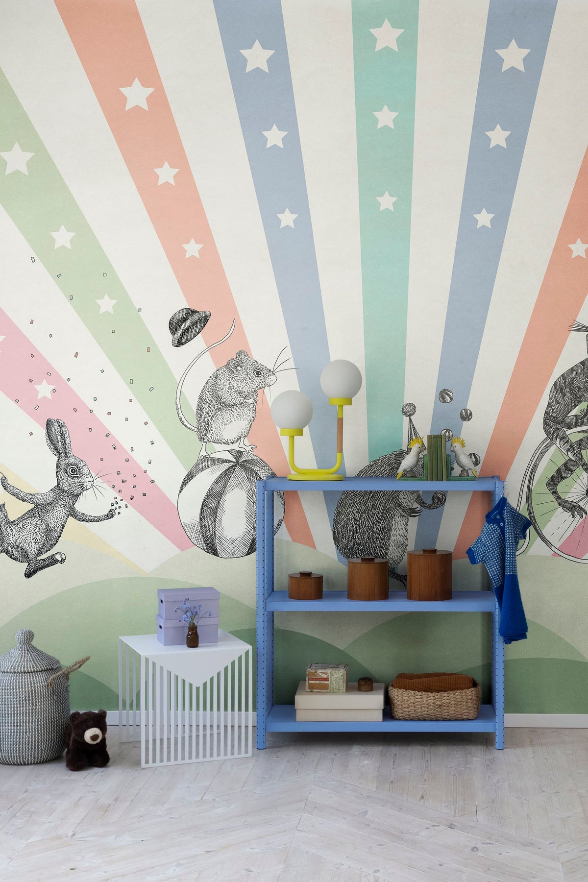 Circus, Rainbow Mural Wallpaper - room preview 05