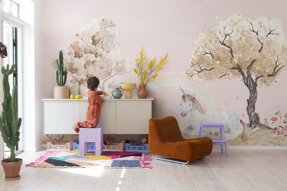 Unicorn Dream, Bubblegum Mural Wallpaper - room preview 05