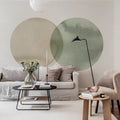 Eclipse, Beige Green Mural Wallpaper - room preview 05