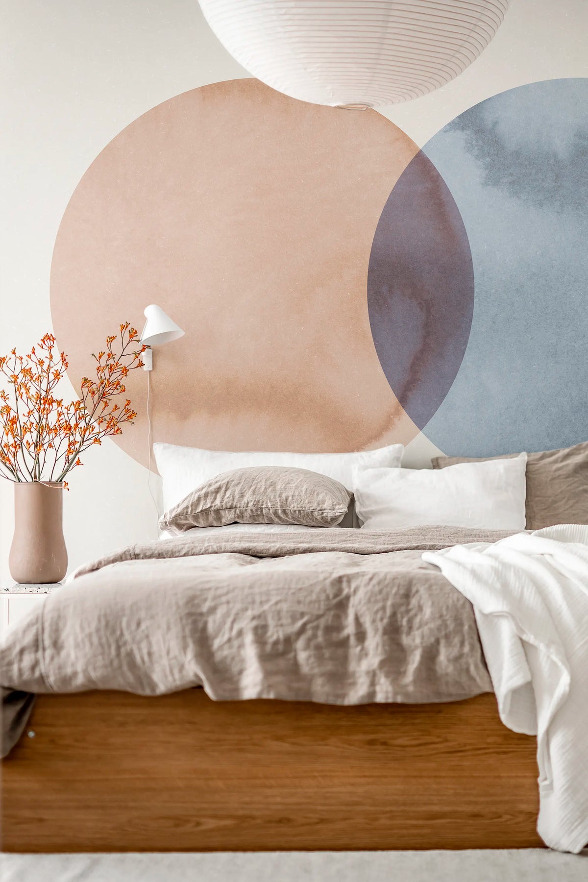 Eclipse, Red Blue Mural Wallpaper - room preview 05
