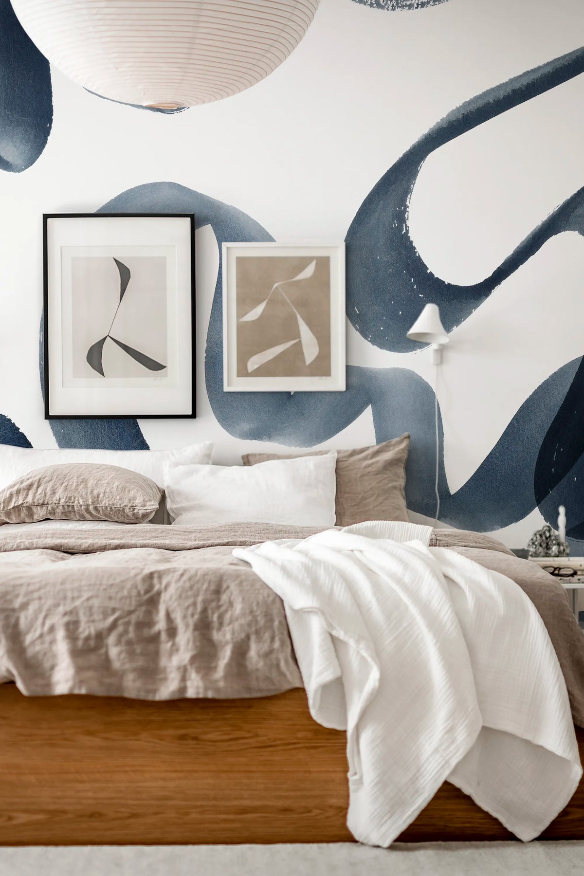 Waves, Ink Mural Wallpaper - room preview 05