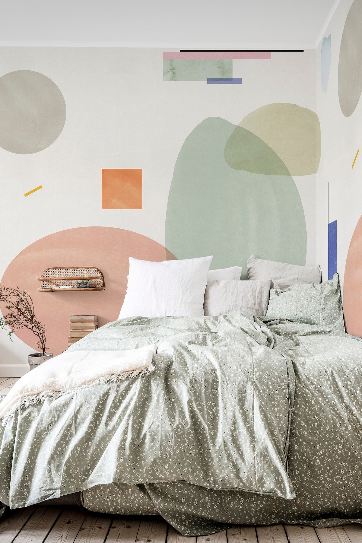 Geometry, Pastel Mural Wallpaper - room preview 05