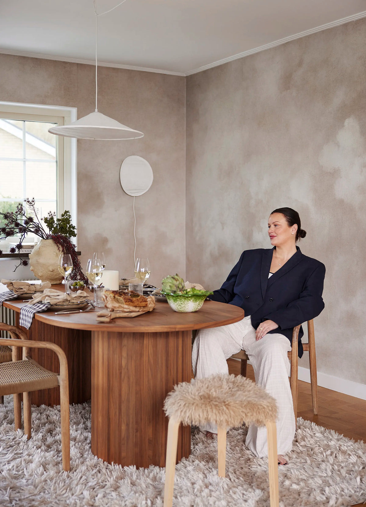 Vintage Clouds, Beige Mural Wallpaper - room preview 05