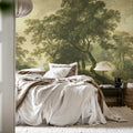 The Vintage Grove, Green Mural Wallpaper - room preview 05