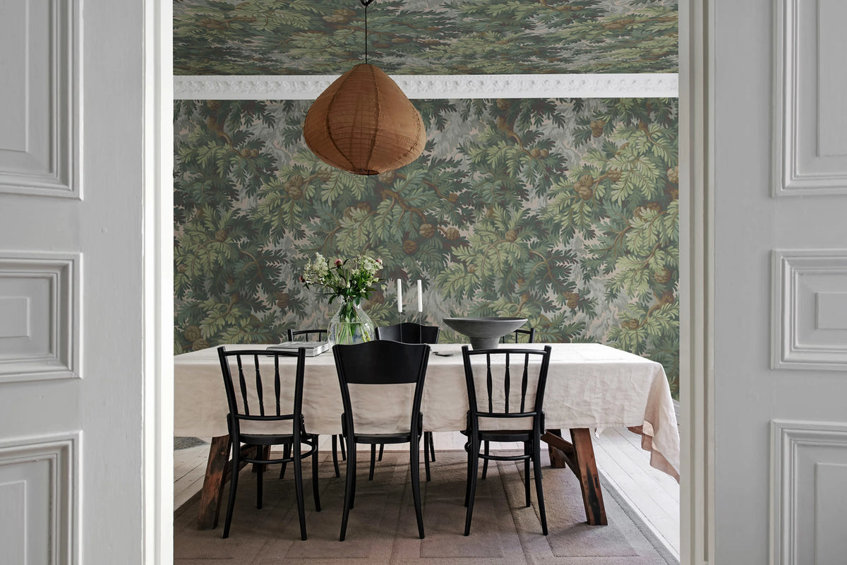 Spruce Forest, Green Mural Wallpaper - room preview 05
