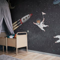Space Cats, Midnight Mural Wallpaper - room preview 05