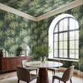 Vintage Foliage, Green Mural Wallpaper - room preview 05