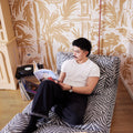 Palm Oasis, Yellow Mural Wallpaper - room preview 05