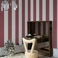 Bold Stripes, Blue Mural Wallpaper - room preview 05