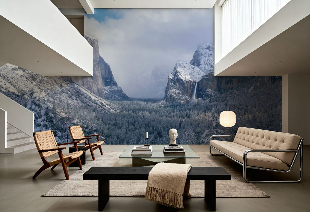 Yosemite Winter Mural Wallpaper - room preview 06
