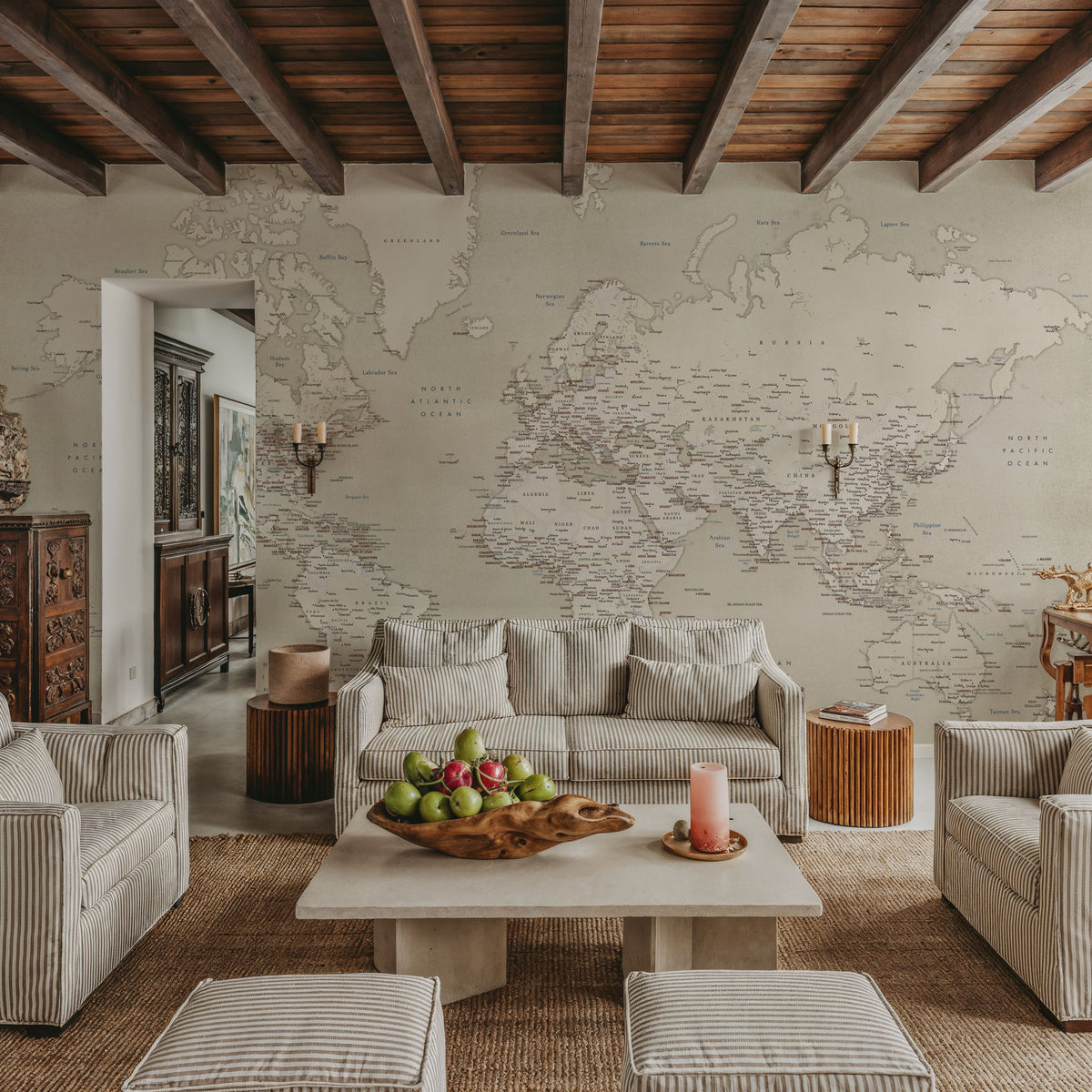 World Map Cities - Gentry Mural Wallpaper - room preview 06