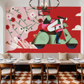 Motorcycle Blossom Mural Wallpaper - room preview 06