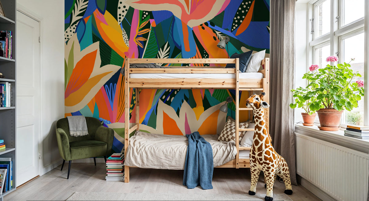 Bold Bloom Mural Wallpaper - room preview 06