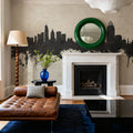 Cincinnati Ohio Skyline Concrete Mural Wallpaper - room preview 06