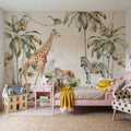 Whimsical Wildlife Mural Wallpaper - room preview 06
