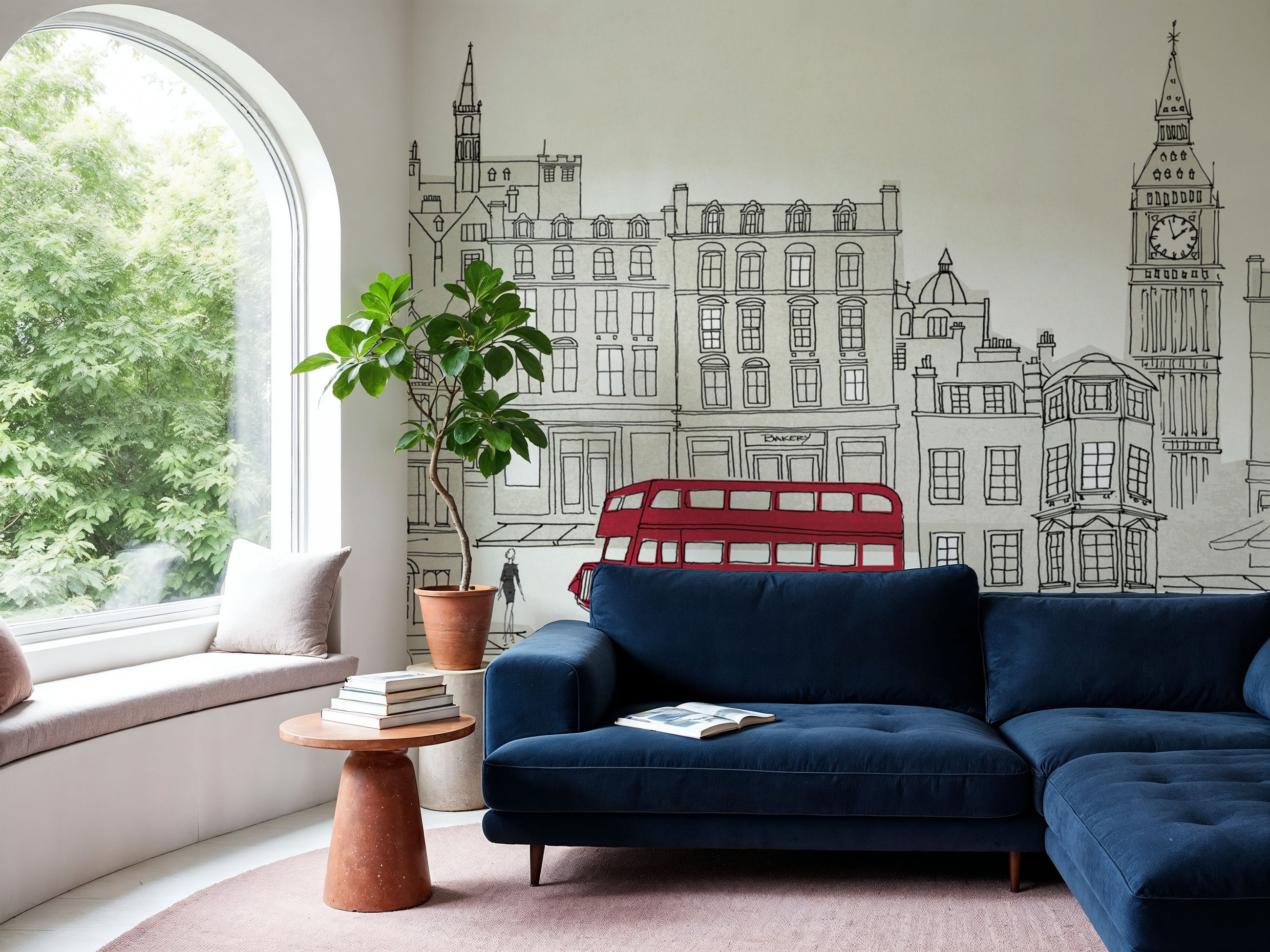 World Cafe London Mural Wallpaper